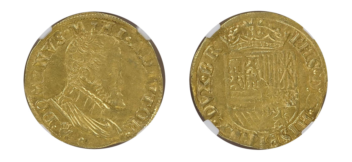 1555-1598 Brabant/Antwerp 1/2R'O NGC MS62 - Hard Asset Management, Inc
