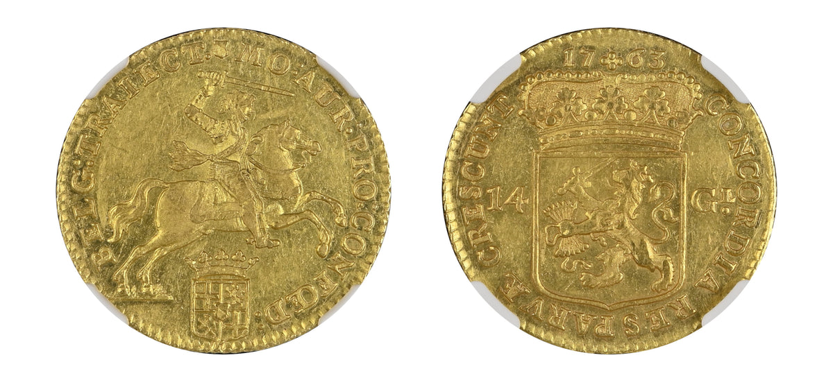 1763 NETHERLAND 14G Utrecht NGC MS61 - Hard Asset Management, Inc