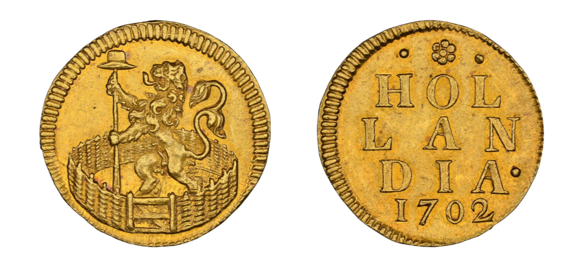 1702 Gold Duit 2 Ducat Weight NGC MS62 - Hard Asset Management, Inc