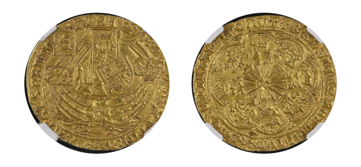 1466-1469 Gold Royal King Edward IV NGC AU55 - Hard Asset Management, Inc