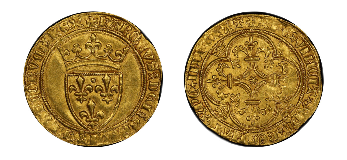 1380-1422-France (Toumai) Gold ECU'OR Charles VI PCGS MS 62 LM - Hard Asset Management, Inc