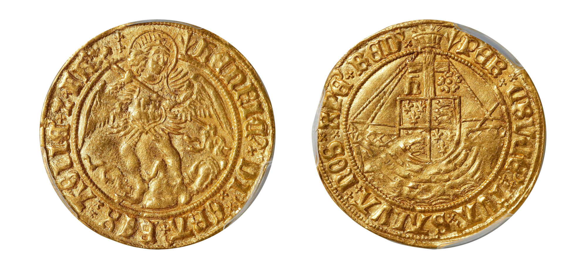 1505-1509 King Henry VII Gold Angel PCGS MS62 - Hard Asset Management, Inc