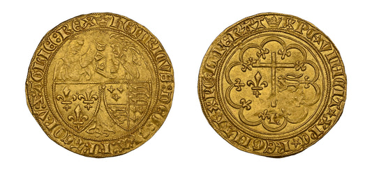 1422- 1453 King Henry VI Gold Salut D'OR NGC MS 63 - Hard Asset Management, Inc
