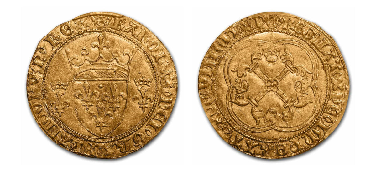 1422-1461 Gold ECU'OR King Charles VII NGC AU 58 - Hard Asset Management, Inc