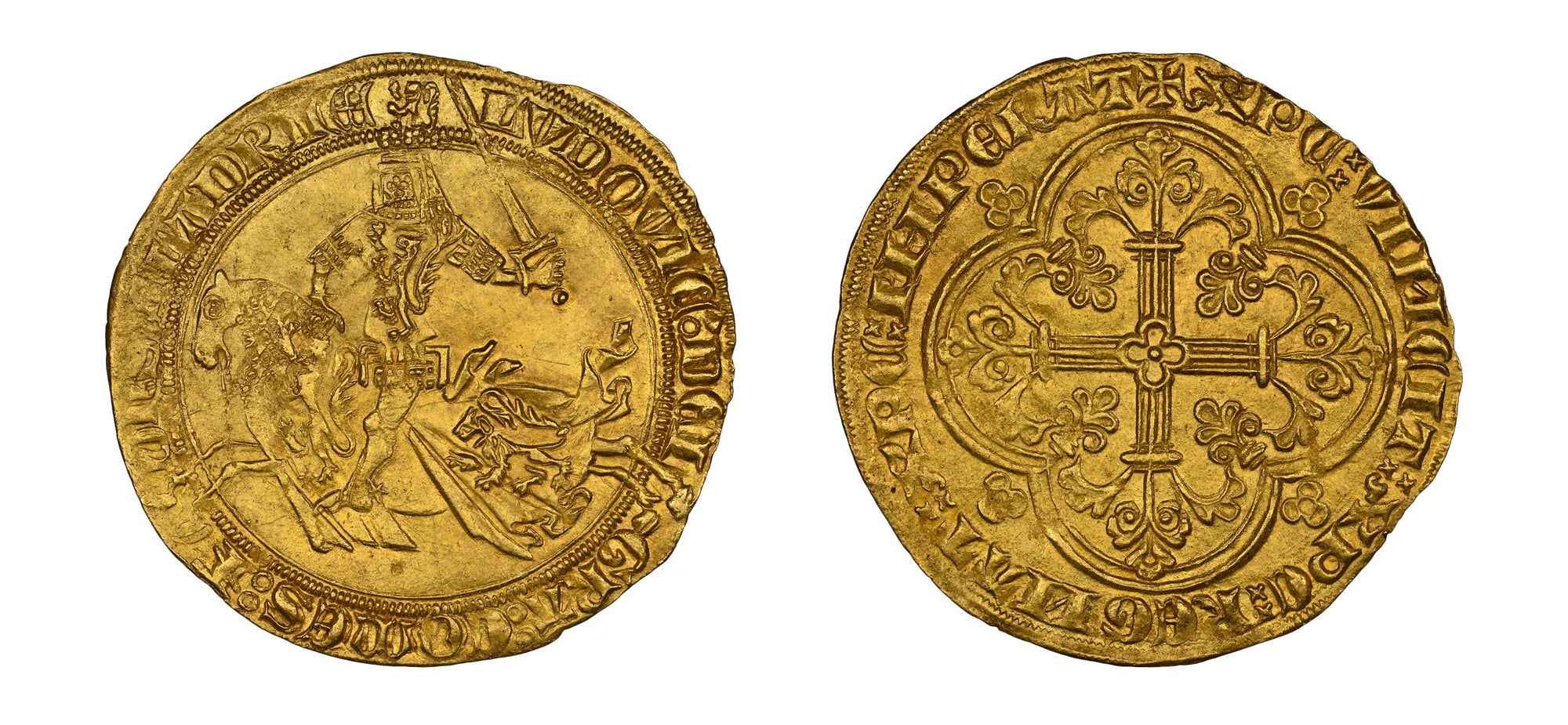 1346-1384 Gold Franc Louis II De Male NGC MS62 - Hard Asset Management, Inc