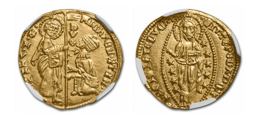 1400-13 Venice Ducat Michael Steno NGC MS65 - Hard Asset Management, Inc