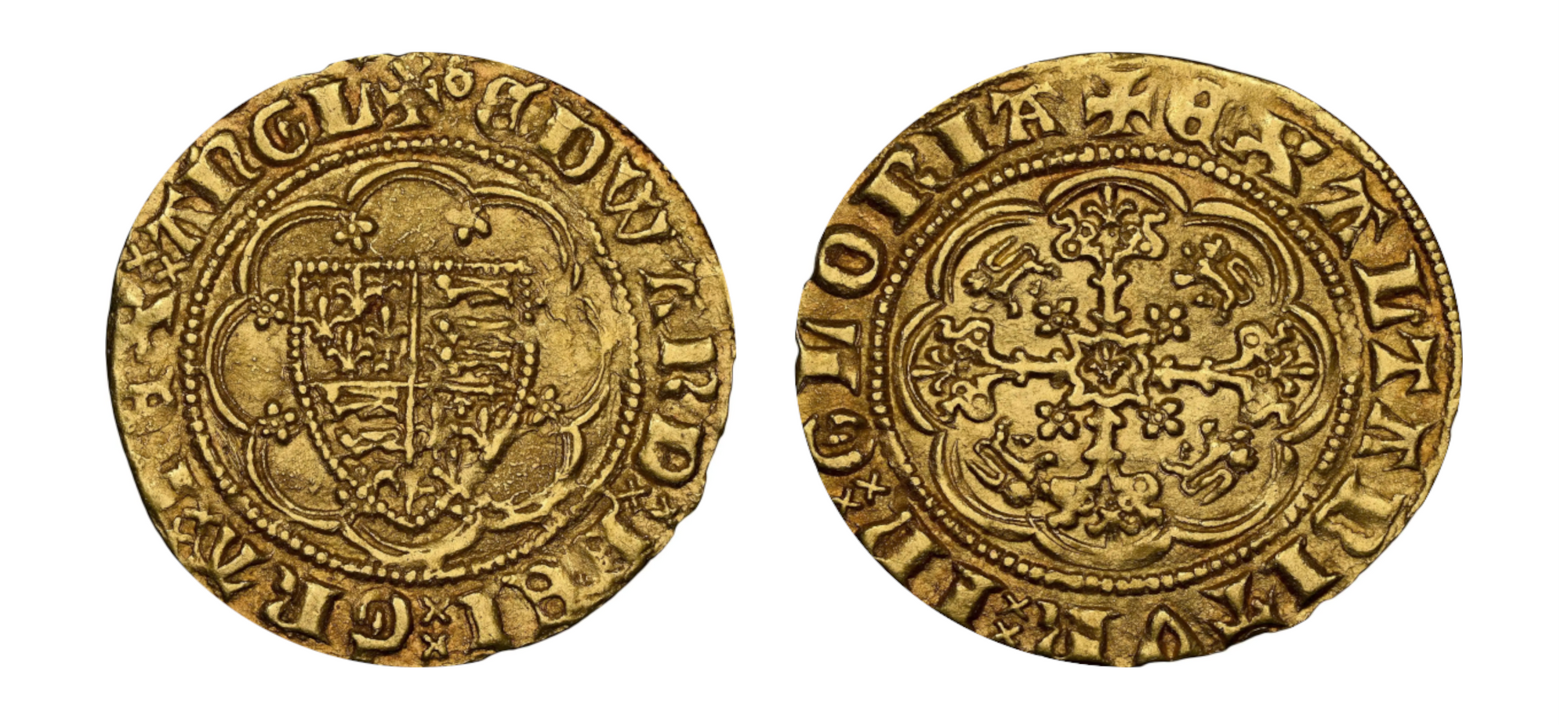 1351-1361 ENGLAND GOLD 1/4 NOBLE EDWARD III NGC MS 65