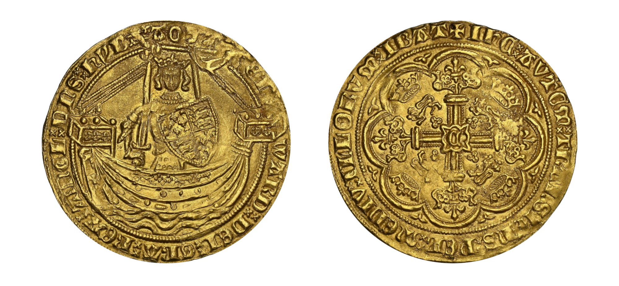 1361-1369 ENGLAND GOLD NOBLE EDWARD III NGC MS66