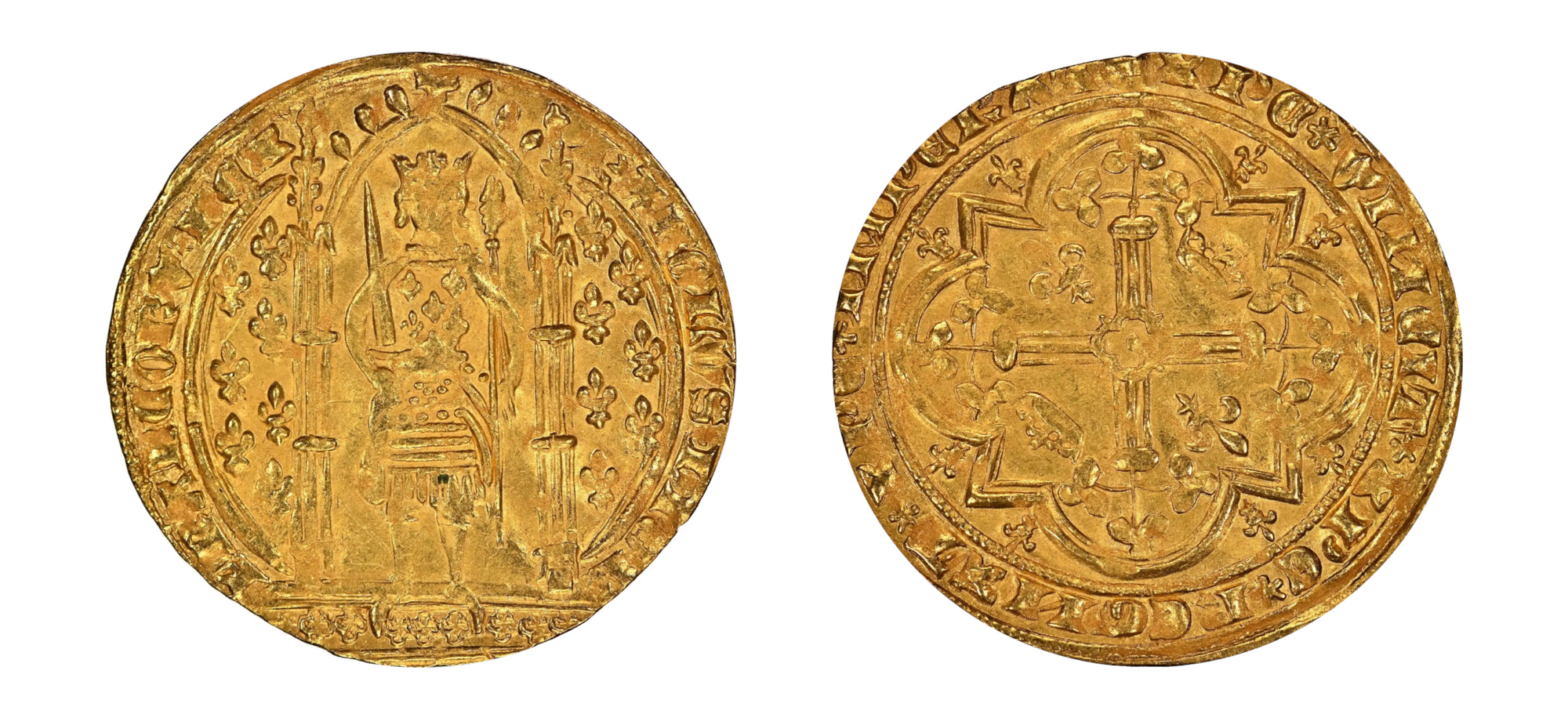 1364-1380 FRANCE GOLD FRANC A PIED CHARLES V NGC MS 62