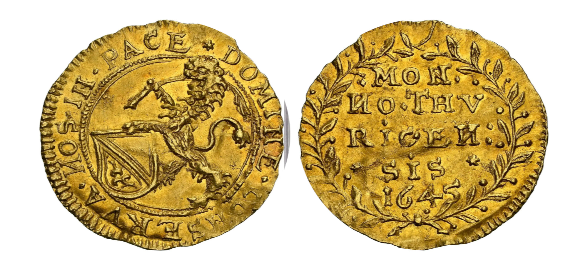 1645 SWITZERL. GOLD QUARTER DUCAT NGC MS61