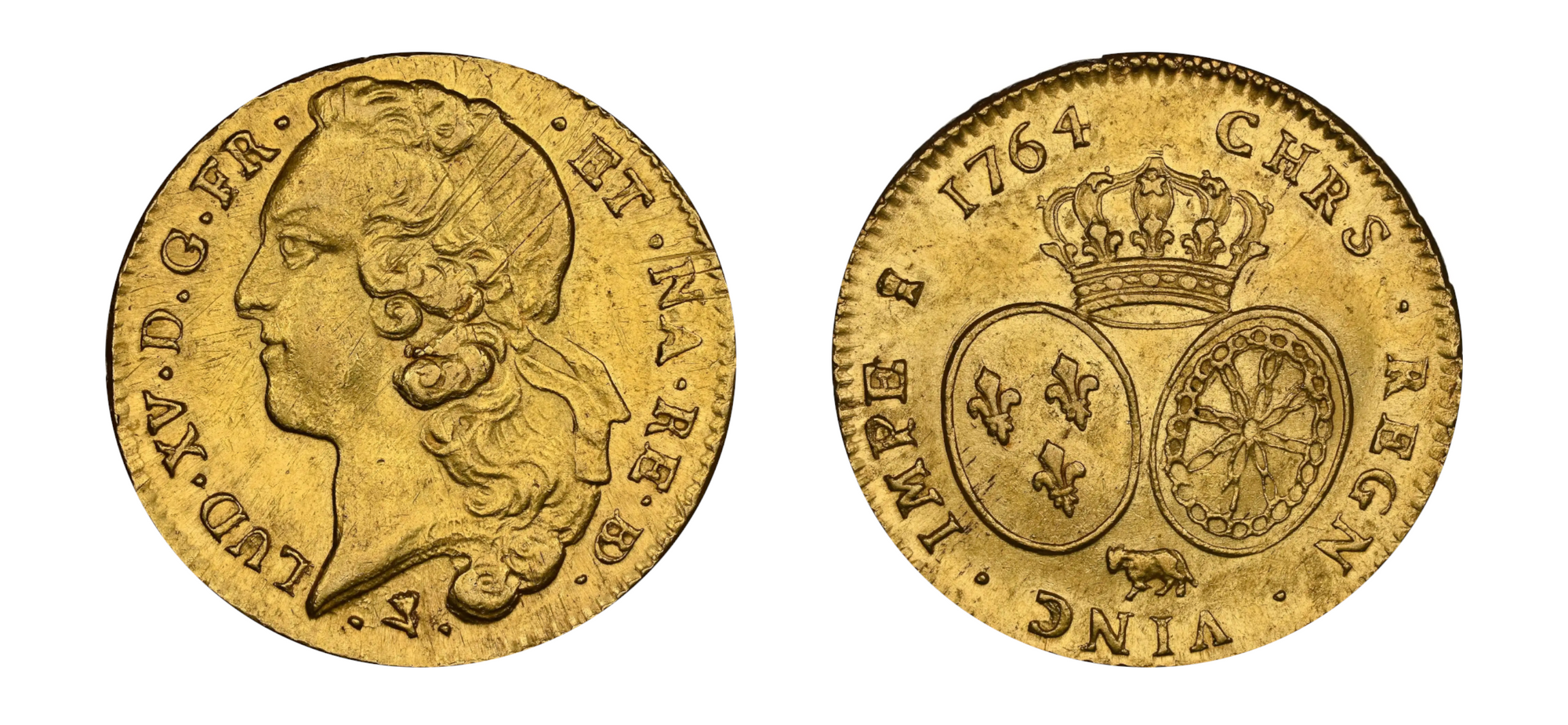 1764 Gold Double Louis D'OR NGC MS 62