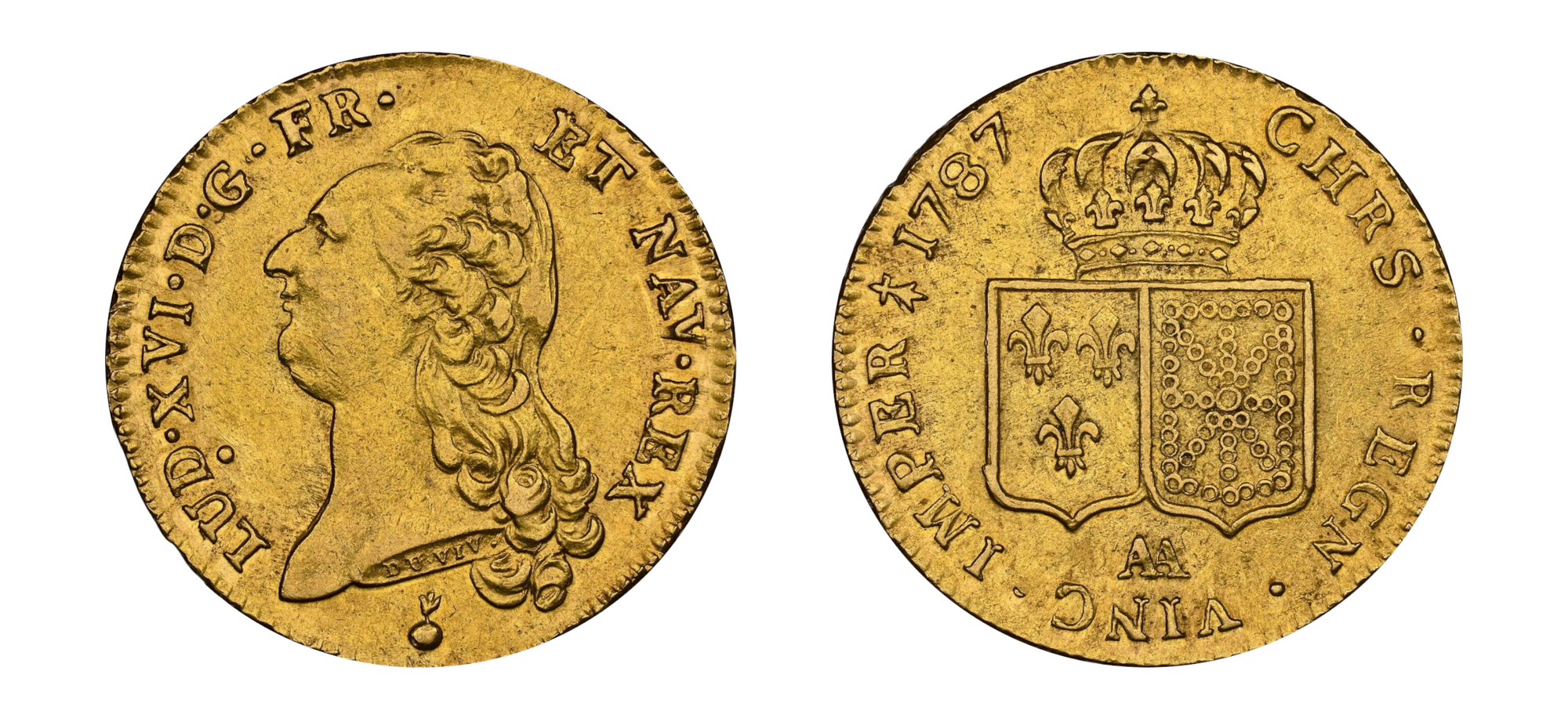 1787 Gold Double Louis D'OR NGC AU 58