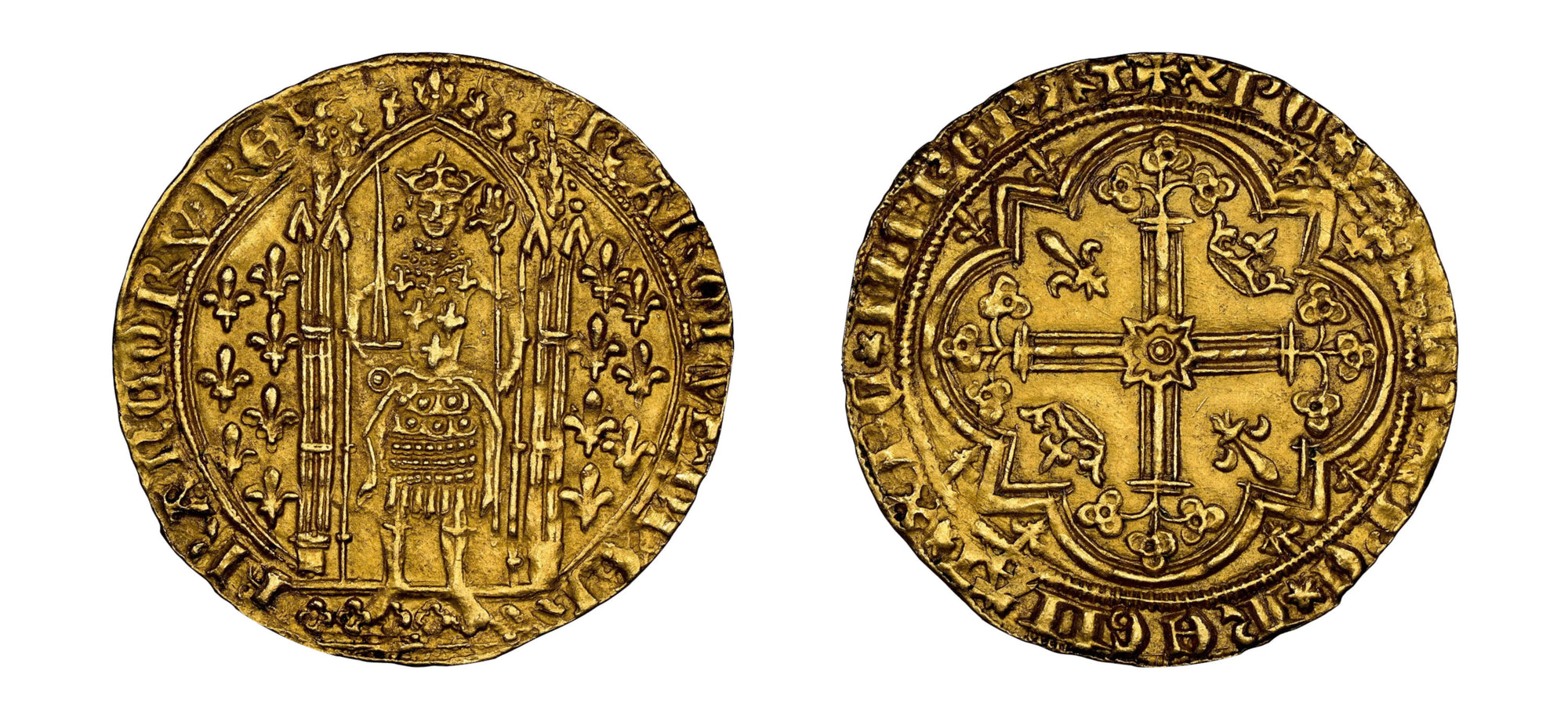 1364-1380 France Gold F'PIED King Charles V NGC MS 62 - Hard Asset Management, Inc