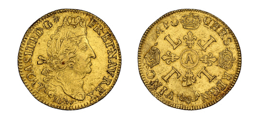 1693-A Gold 2 Louis D'OR NGC AU55 - Hard Asset Management, Inc
