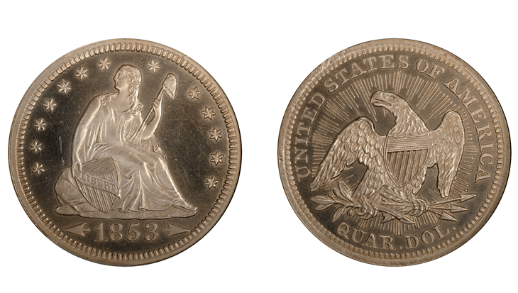 1853 US Silver 25c Seated NGC PF66 test - DO NOT BID