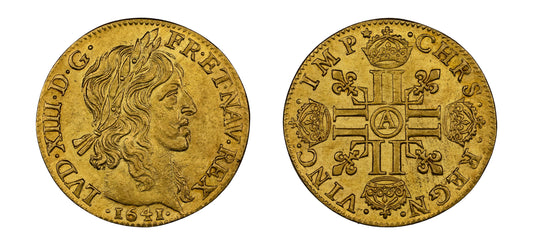1641A Gold 1 Louis D'Or Louis XIII NGC MS64 - Hard Asset Management, Inc