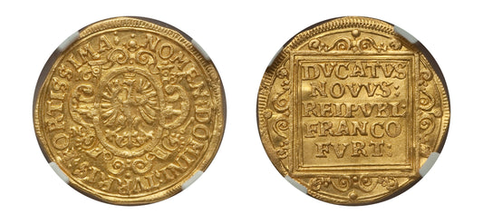 1634-AE Frankfurt Gold Ducat NGC MS62 - Hard Asset Management, Inc
