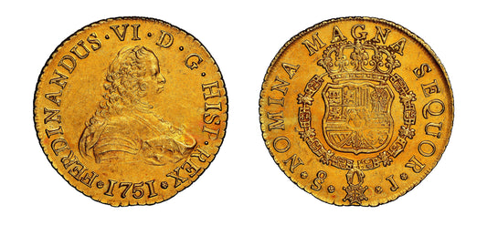 1751-SO J 8 Escudos La Luz Shipwreck NGC MS61 - Hard Asset Management, Inc