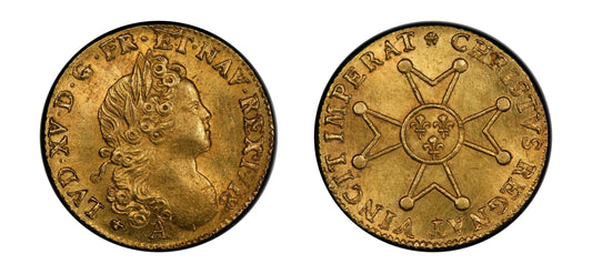 1718A 1LD'OR Louis XV PCGS MS63 - Hard Asset Management, Inc