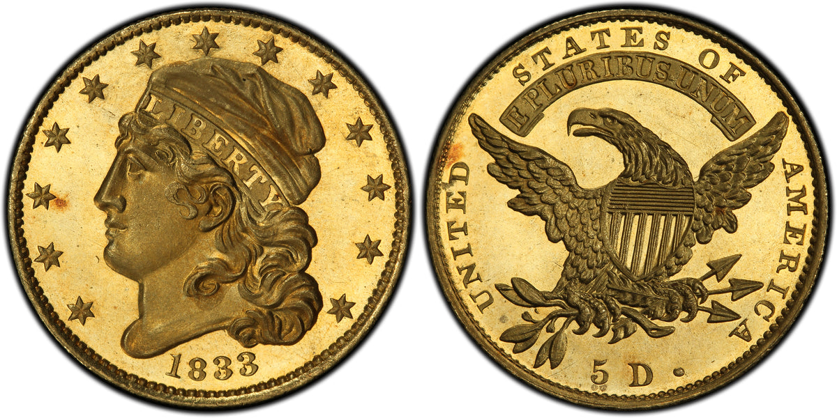 1833 U.S. $5 Capped Bust Large Date Cameo NGC PF63 - Hard Asset Management, Inc