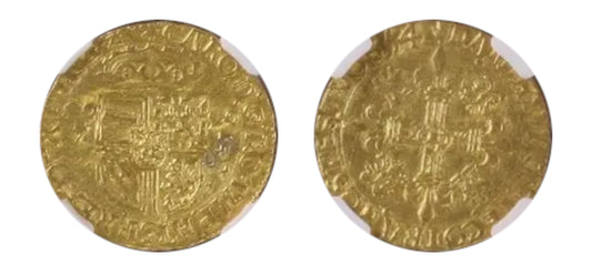 1554 Belgium Gold CD'OR NGC MS 61 - Hard Asset Management, Inc
