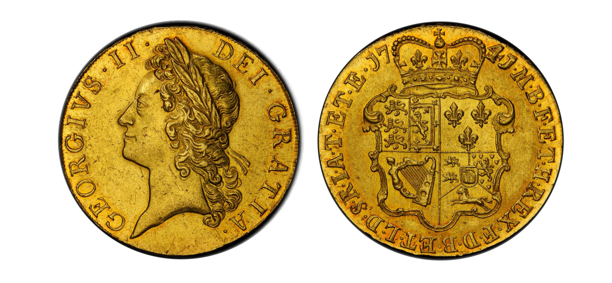 1741/38 Gold 5 Guineas PCGS MS62 - Hard Asset Management, Inc
