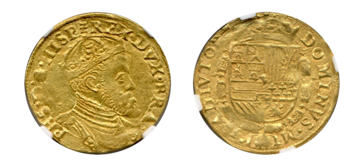 1555-1576 Netherland Gold 1 RD'OR NGC MS 63 - Hard Asset Management, Inc