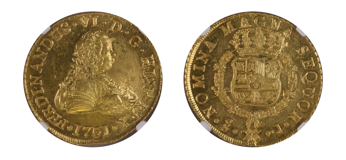 1751 Gold 8 Escudos NGC MS62 - Hard Asset Management, Inc