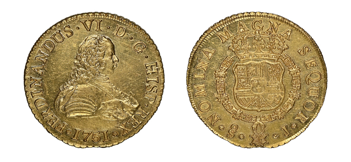 1751 Gold 8 Escudos NGC MS62+ - Hard Asset Management, Inc