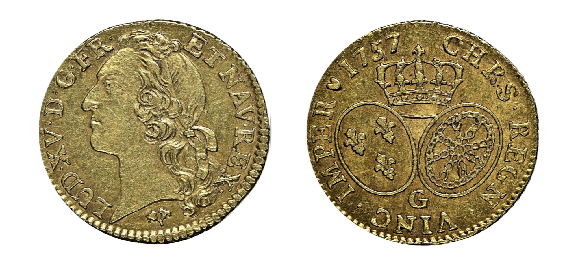 1757 Gold Louis D'OR Louis XV NGC AU55 - Hard Asset Management, Inc