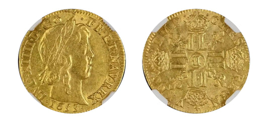 1653B 1L'OR Louis XIV NGC MS61 - Hard Asset Management, Inc