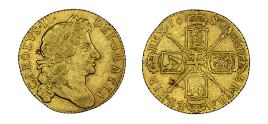 1680 Gold Guinea Charles II NGC XF40 - Hard Asset Management, Inc