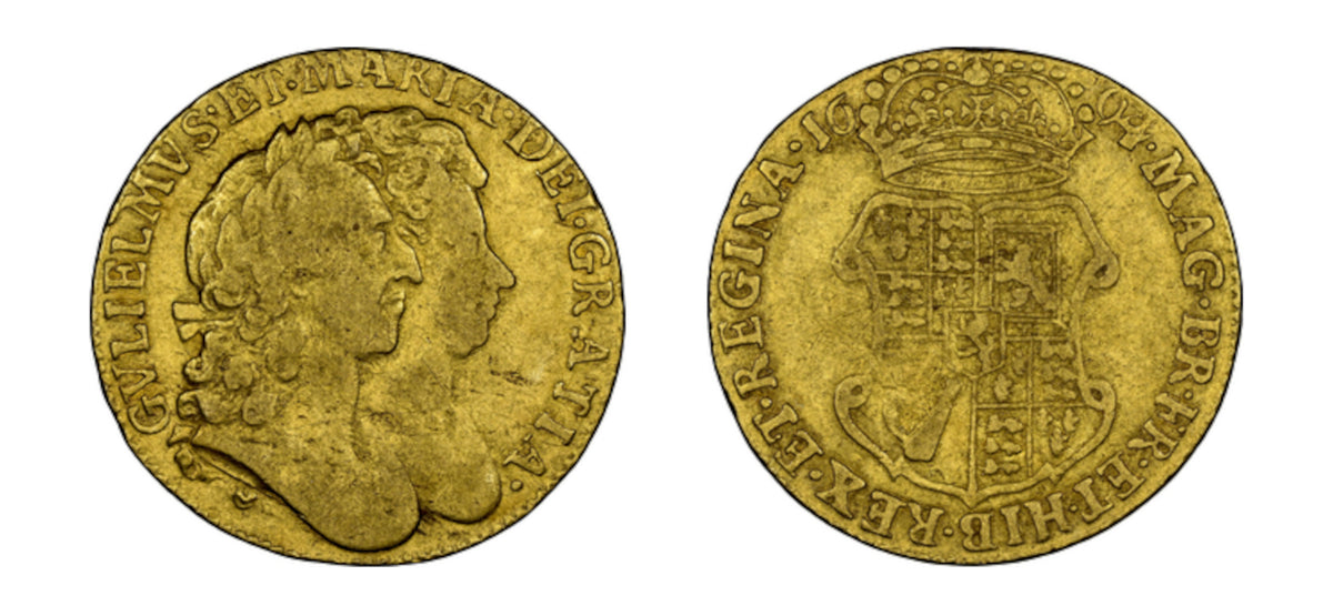 1694/3 Gold Guinea William & Mary NGC VF25 - Hard Asset Management, Inc