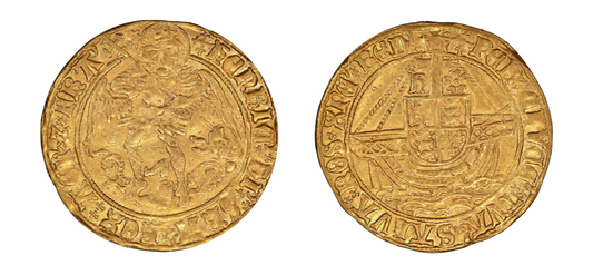 1504-1505 Henry VII Gold Angel NGC AU55 - Hard Asset Management, Inc