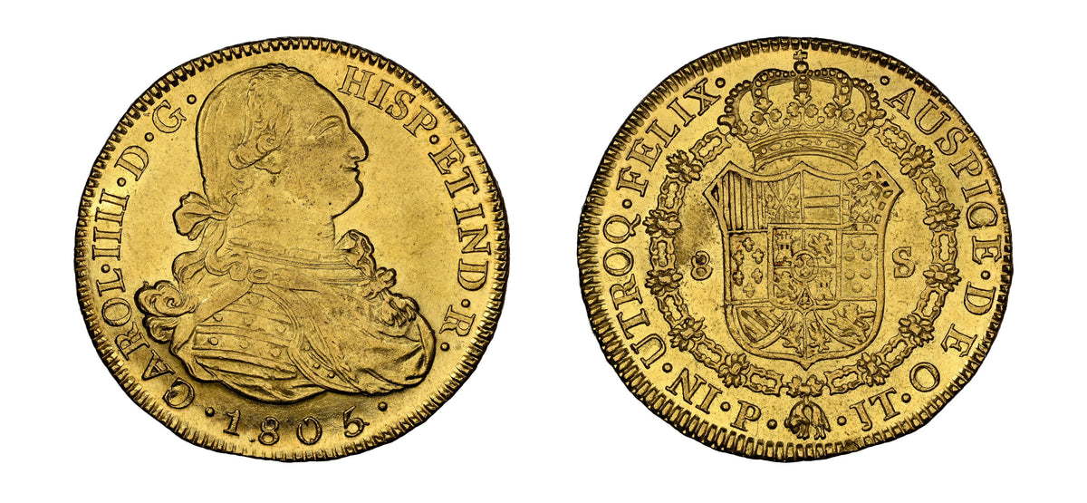 1805 Gold 8 Escudos NGC MS63 - Hard Asset Management, Inc