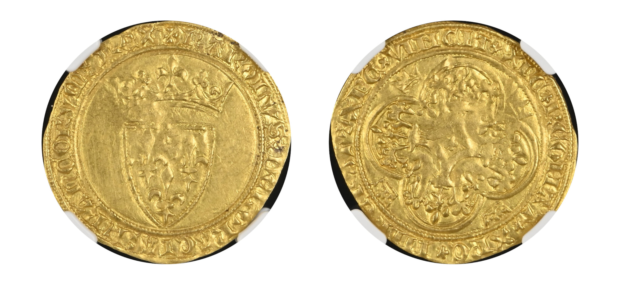 1380-1422 Gold Ecu D'Or King Charles VI NGC AU58 - Hard Asset Management, Inc