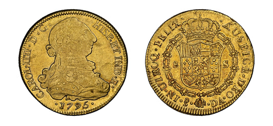1795 Gold 8 Escudos NGC MS62 - Hard Asset Management, Inc