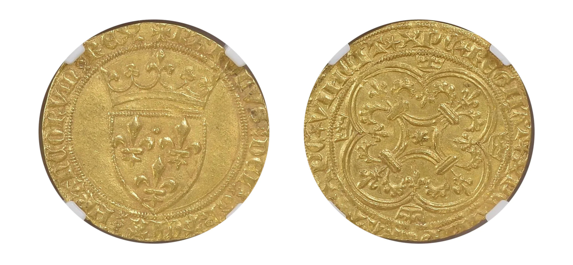 1380-1422 Gold Ecu d'Or King Charles VI NGC MS62 - Hard Asset Management, Inc