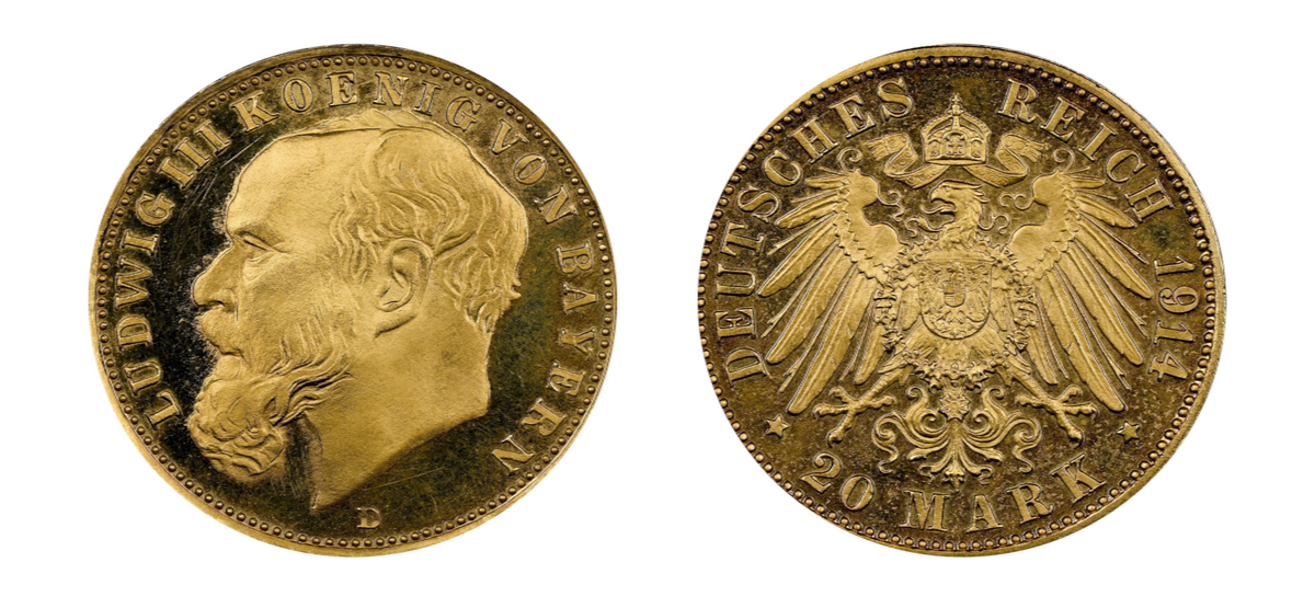 1914 Gold 20 Mark  NGC PF65 Cameo - Hard Asset Management, Inc