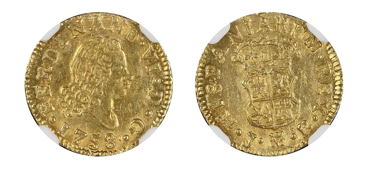 1758/7M JB Spain 1/2E NGC MS64 - Hard Asset Management, Inc
