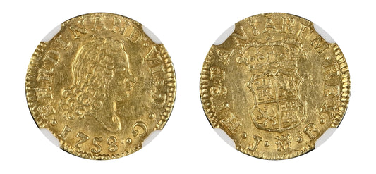 1758/7M JB Spain 1/2E NGC MS64 - Hard Asset Management, Inc