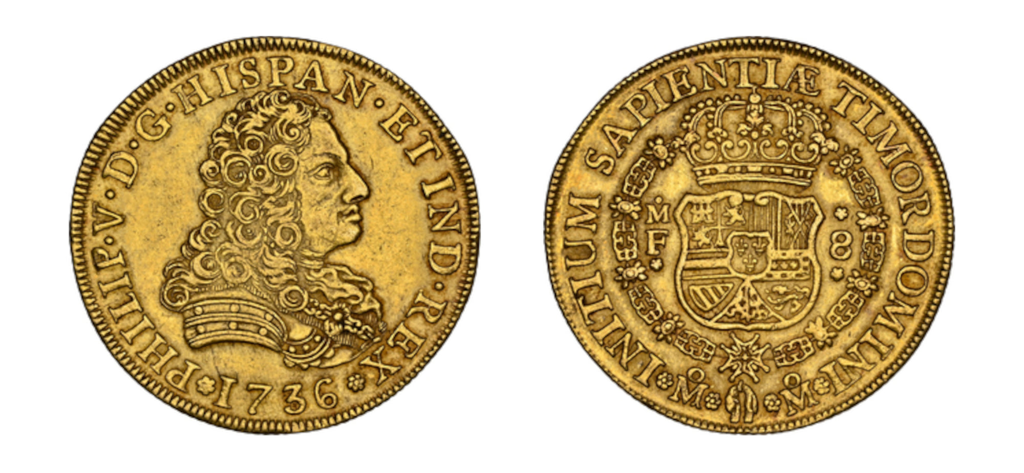 1736 Gold 8 Escudos NGC AU55 - Hard Asset Management, Inc