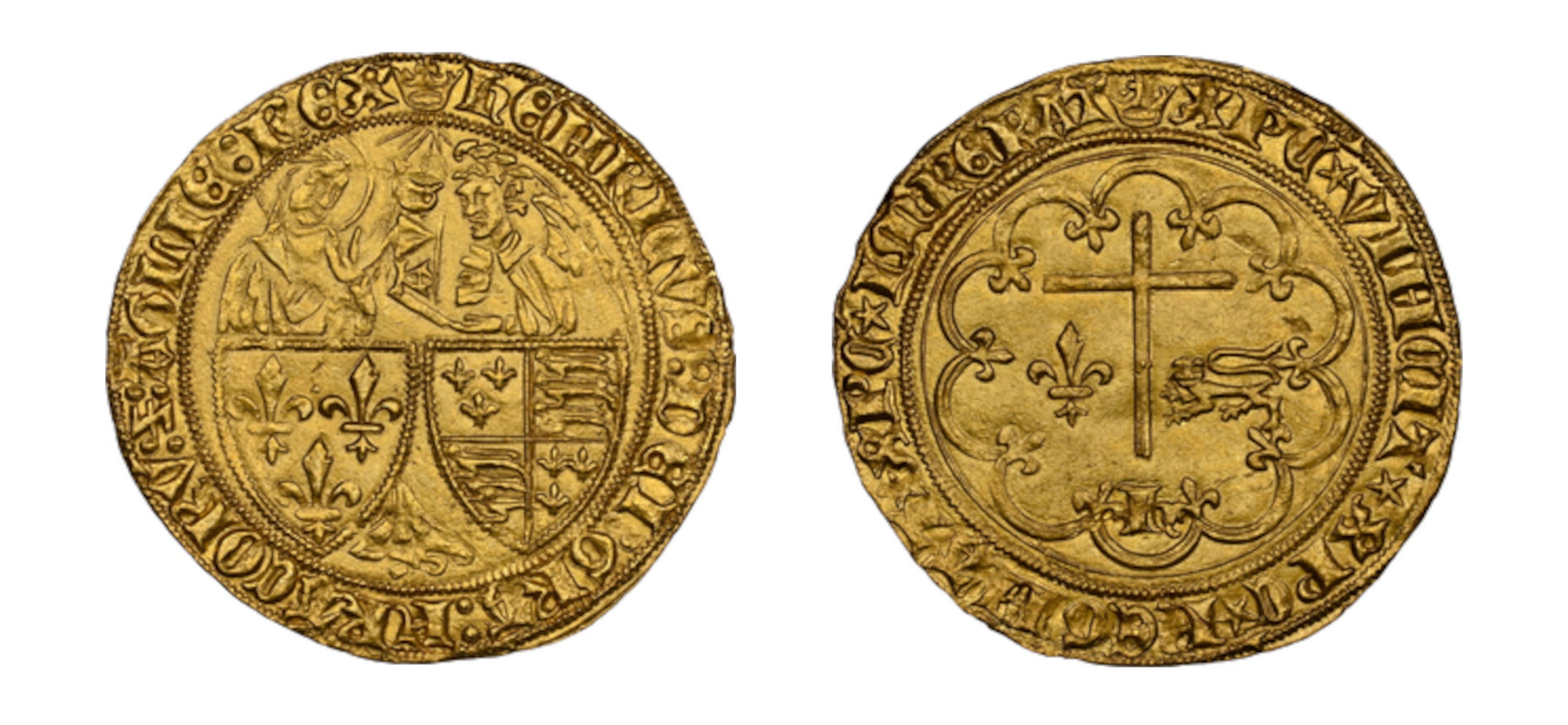 1422-1453 Anglo-Gal. (France) Gold Salut D'OR, King Henry VI NGC MS62