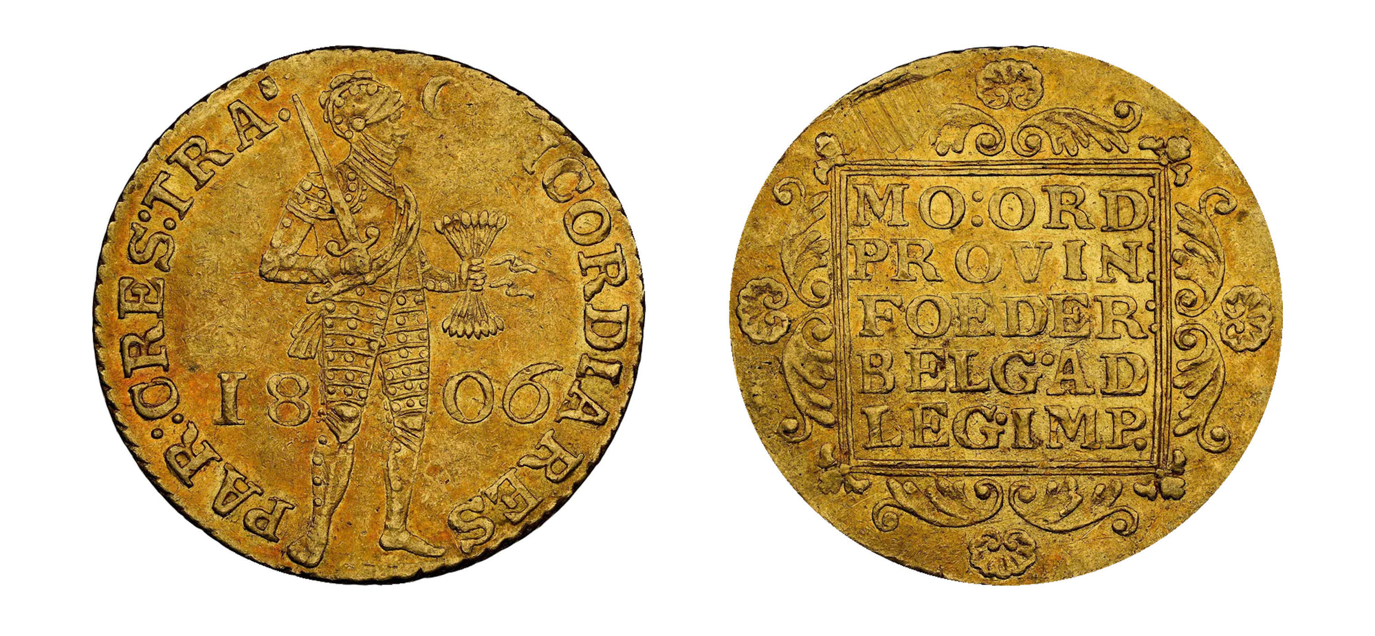 1806 Netherland Gold Ducat NGC AU 58