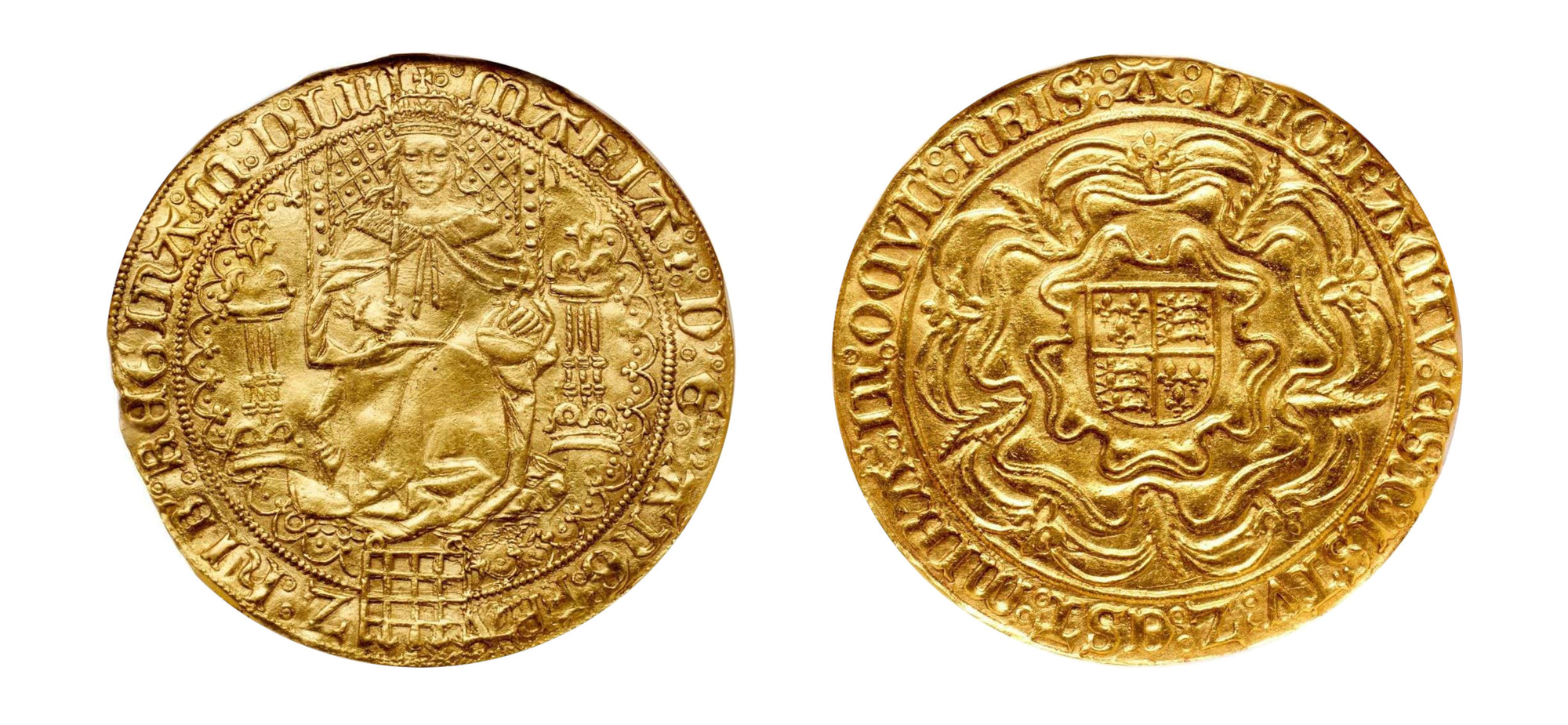 1553 Gold Sovereign I Elizabeth I NGC MS 61