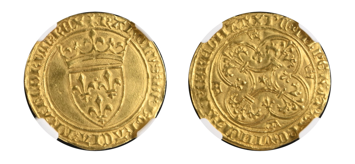 1380-1422 ECU'OR Charles VI NGC MS62 - Hard Asset Management, Inc