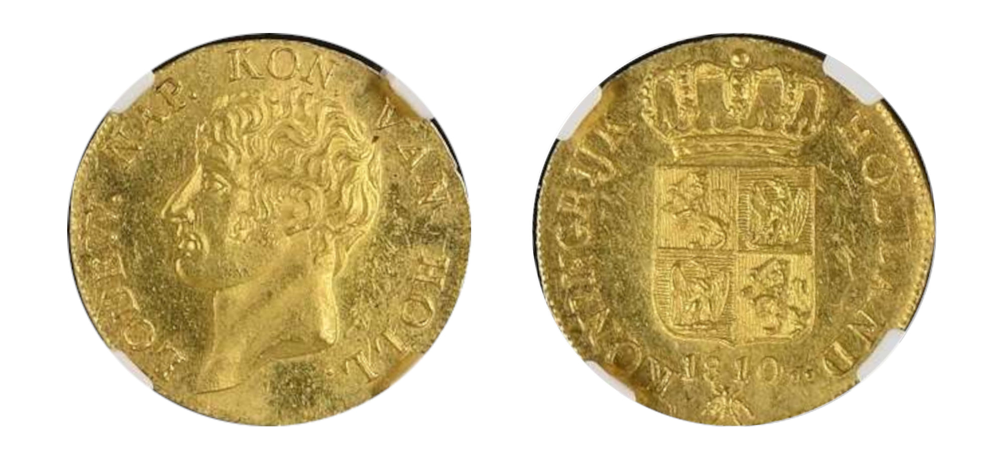 1810 Netherland Gold Ducat NGC MS 63*