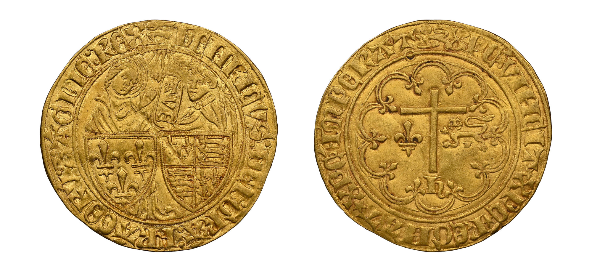 (1422-53) Anglo-Gal. Gold 1S'OR Henry VI NGC AU55