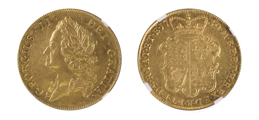 1739 Gold 2 Guinea King George II NGC MS62 - Hard Asset Management, Inc