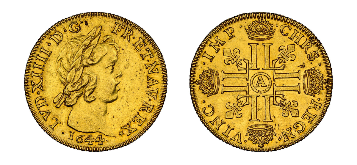 1644 Gold Octuple Louis D'Or NGC MS60 - Hard Asset Management, Inc